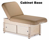 Beige Earthlite SEDONA TILT Stationary Massage Table with Cabinet Base