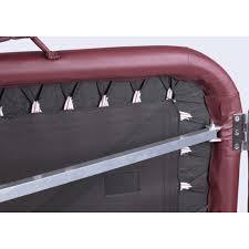 Close-up of Nirvana DHARMA SuperLite Massage Table frame with sturdy aluminum support bar.