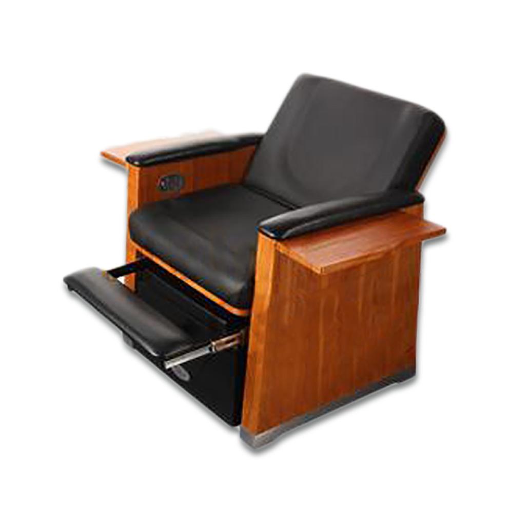 Comfort Soul ALPINA Pedicure Client Chair Set with UltraPlush cushioning and extended footrest.