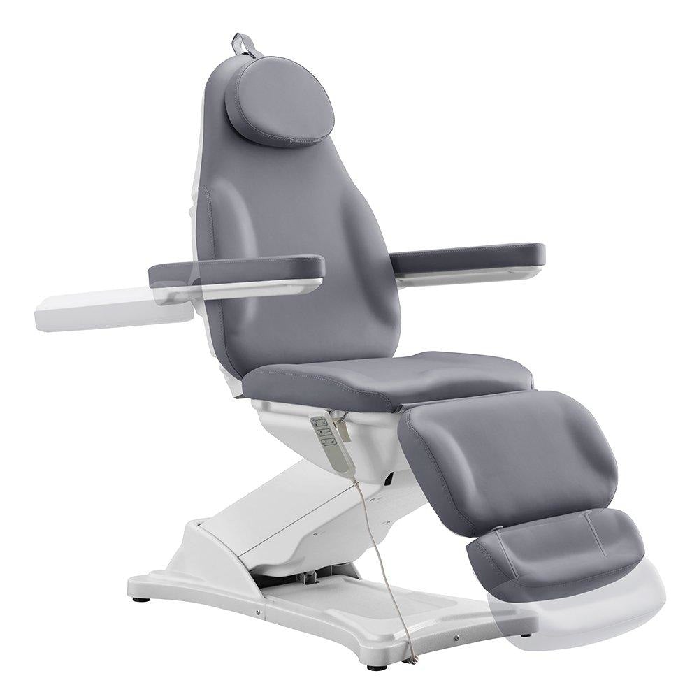 Bellucci Electrical Facial Bed DIR by DIR: gray, adjustable, with padded armrests and support.