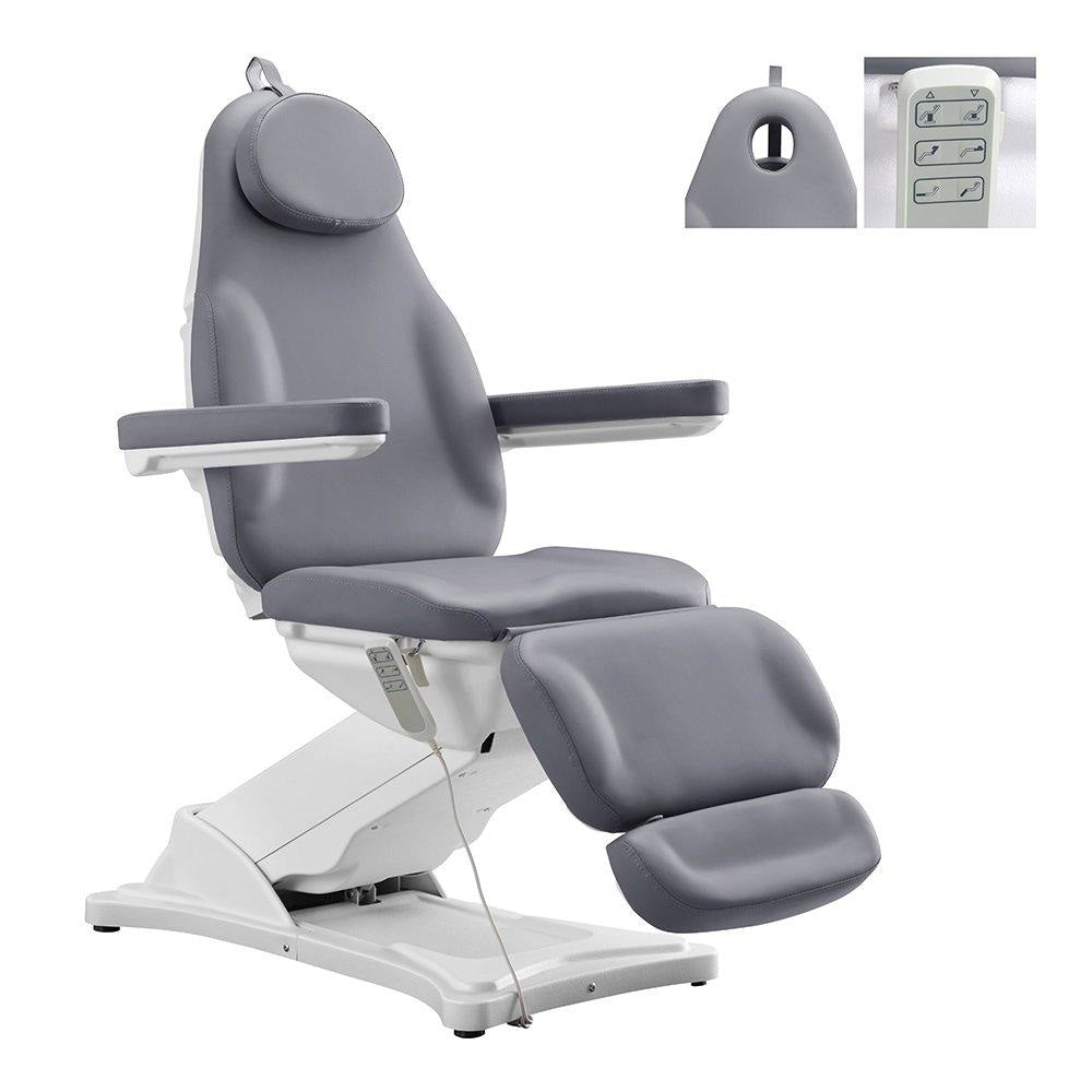 DIR Bellucci Electrical Facial Bed offers gray adjustable comfort with remote-controlled positioning.