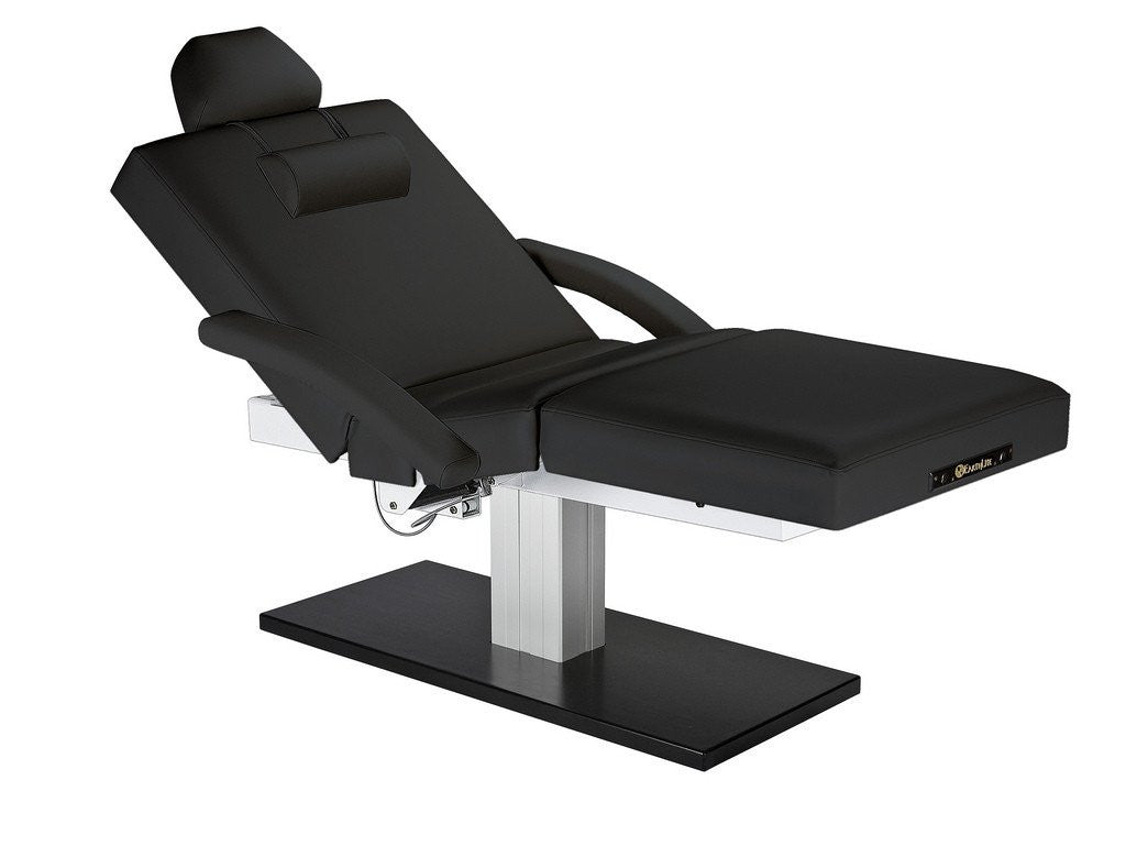 EarthLite Everest SPA Salon FULL electric table with armrests and cushioned headrest.
