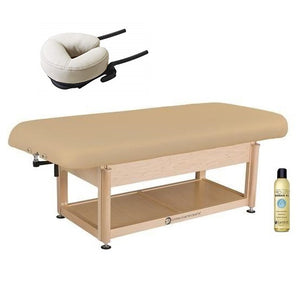 Living Earth Crafts NAPA Flat Top Spa Treatment Shelf Base Hydraulic Lift Table