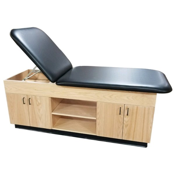 PHS Medical CAB-130 Treatment Cabinet with adjustable black cushion for comfort.