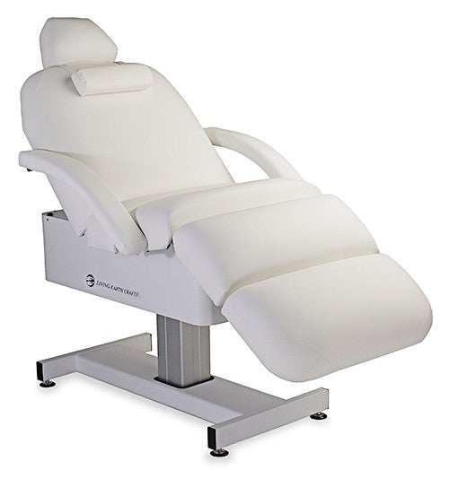 Living Earth Crafts CLOUD 9 electric lift table with memory foam, ideal for clinics or spas.