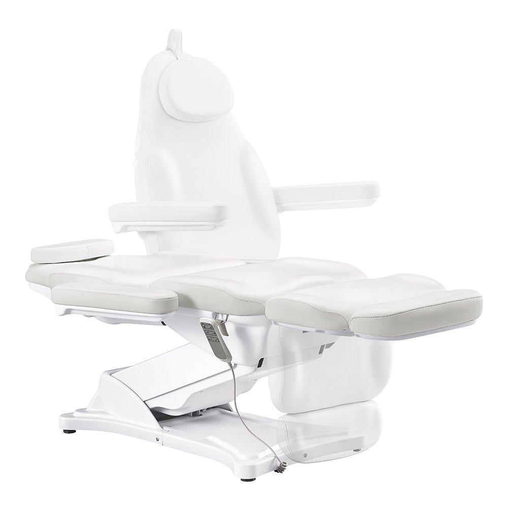 Bellucci Electrical Facial Bed by DIR: footrest, armrests, wired remote for comfort.