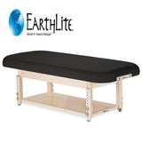Black EarthLite SEDONA FLAT Stationary Massage Table with Trestle Base