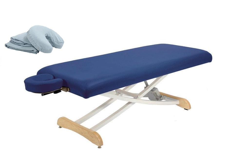 Custom Craftworks ELEGANCE BASIC electric lift table with a comfortable face cradle.