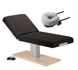 Black Earthlite EVEREST SPA TILT Single Pedestal Electric Lift Table