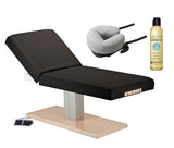 Black Earthlite EVEREST SPA TILT Single Pedestal Electric Lift Table