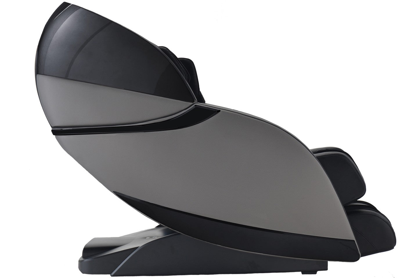 Titan OPTIMUS 3D Electric Massage Chair reclined, side view, advanced airbag massage system.