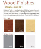 Six wood finishes for Oakworks CLINICIAN Manual-Hydraulic table: Cherry, Walnut, Natural, Grey, Ebony, Bone.