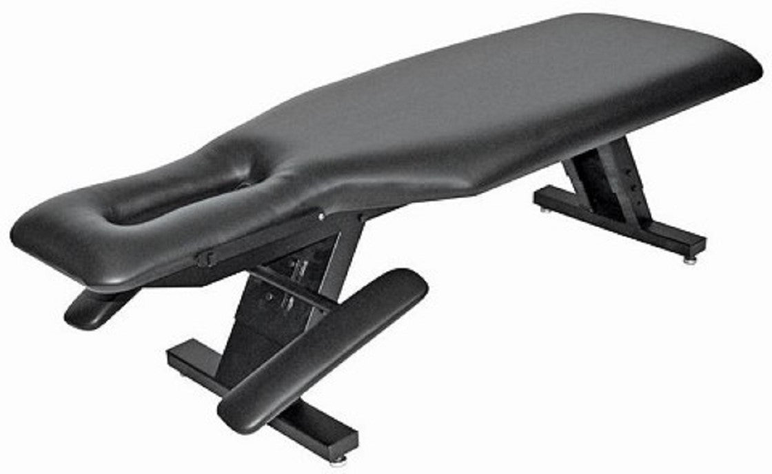 PHS Chiropractic ErgoBench EB9020 Soft Foam, black adjustable table with face cradle.