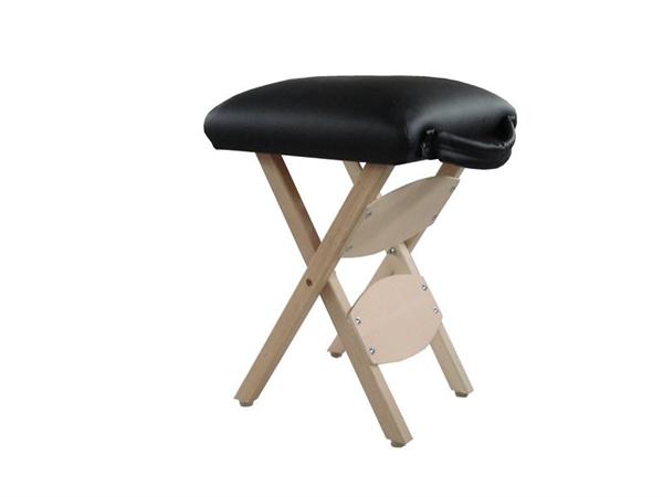 Nirvana FOLDING Stool by Nirvana with a padded black seat, shown on a white background.