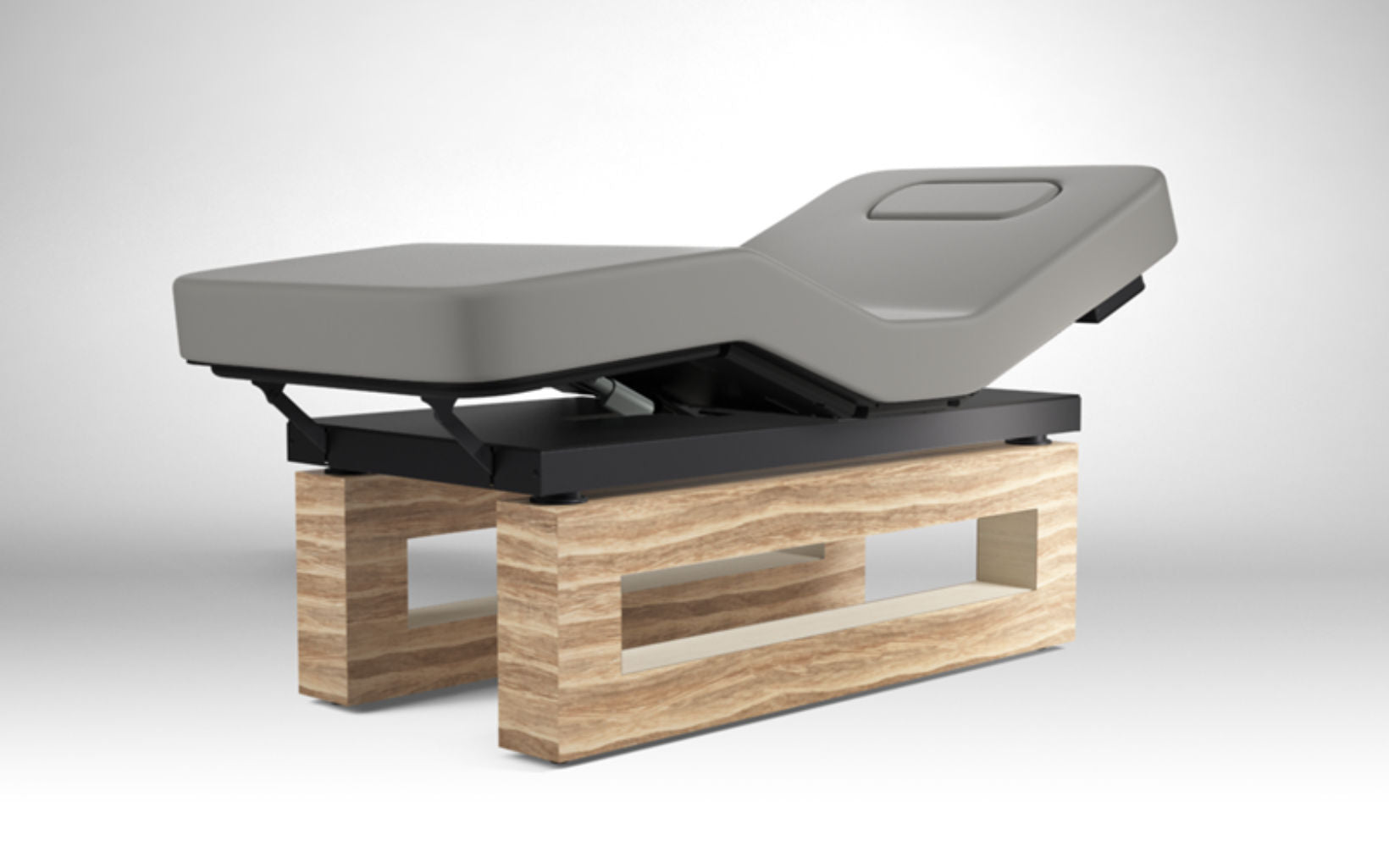 Oakworks Spa ICON Master's Collection Table: padded, wooden base, optional breast comfort.