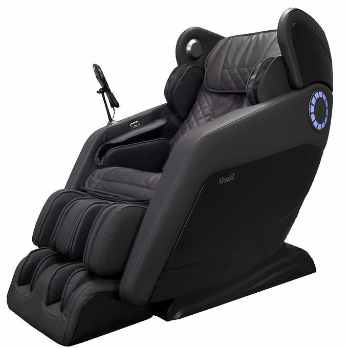 Osaki OS-3D HIRO LT Electric Massage Chair in black with padded armrests and a reclined seat.