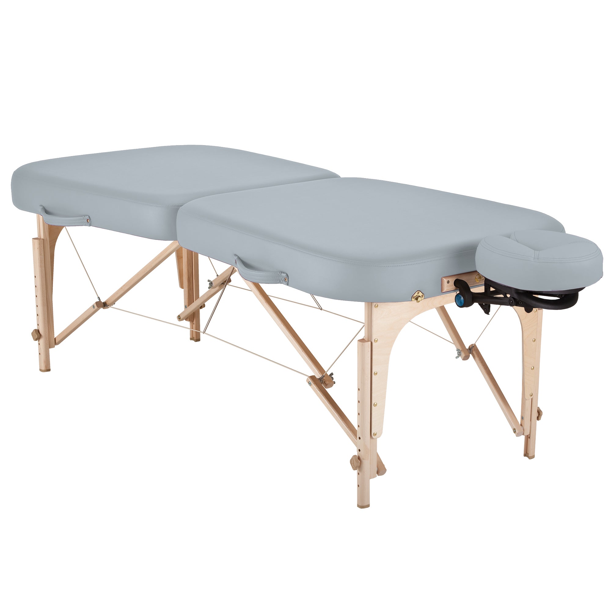 EarthLite INFINITY Portable Massage Table with Pro-Plush cushioning and adjustable face cradle.