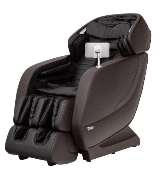 Titan JUPITER LE Premium Electric Massage Chair by Titan with headrest, armrests, foot massager.