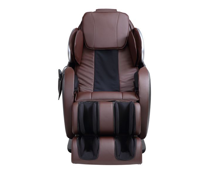 The ACME Furniture Pacari Massage Chair in Chocolate PU, front view, on a white background.