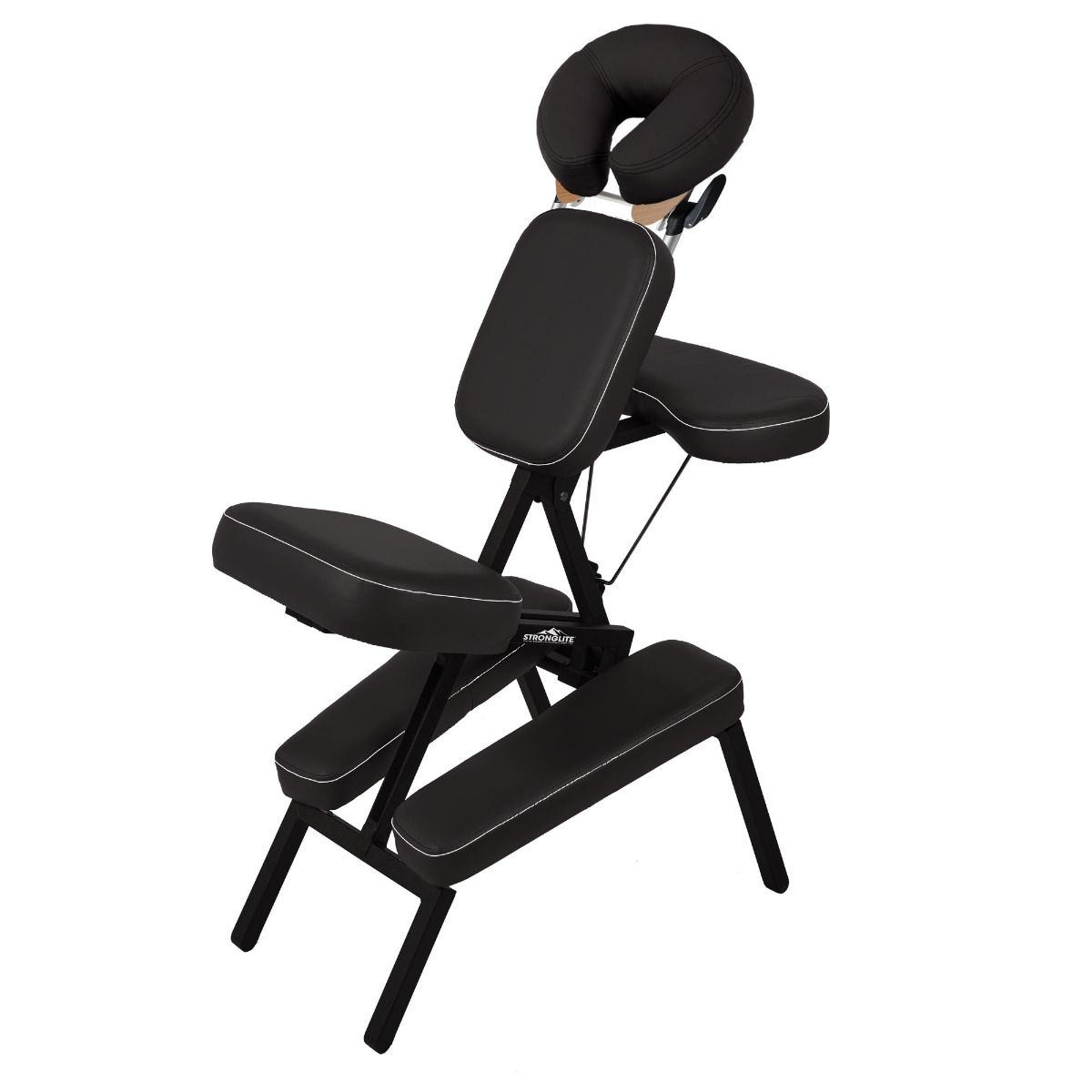 Stronglite MicroLite™ Portable Massage Chair: lightweight, adjustable, padded seat & armrest.