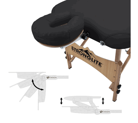 Stronglite OLYMPIA Portable Massage Table Package with adjustable legs and face cradle.