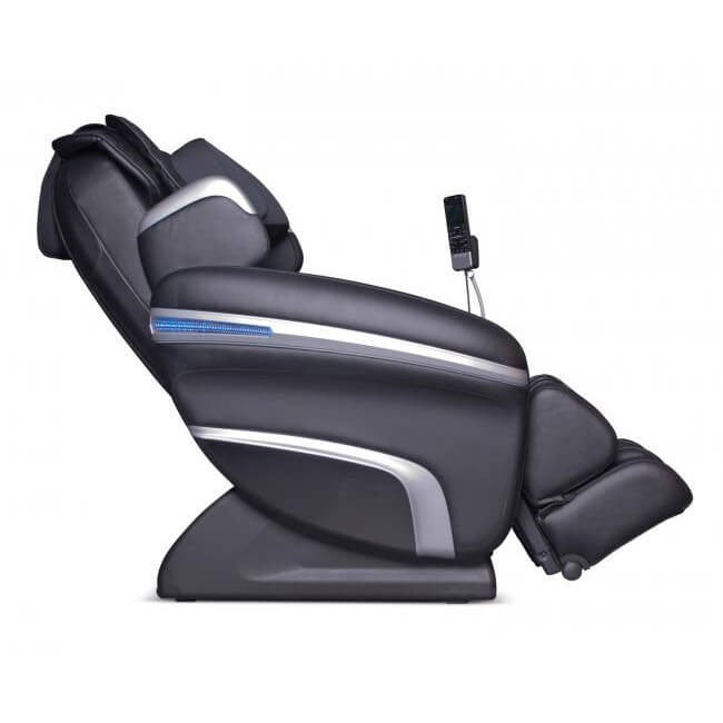 Osaki OS-7200H zero gravity massage chair in black with side view and control panel.