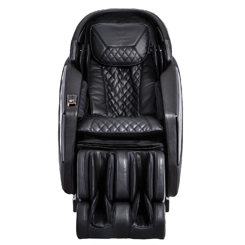 Black Osaki OS-PRO YAMATO massage chair, electric, diamond-stitched seat, Zero Gravity.