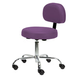 EarthLite Pneumatic Rolling Stool with Back Support