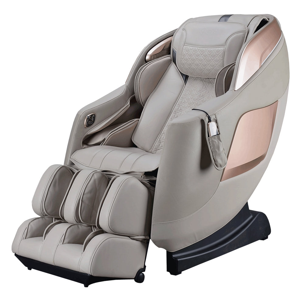 Osaki Pro 3D SIGMA Massage Chair in beige with padded supports and zero gravity recline.