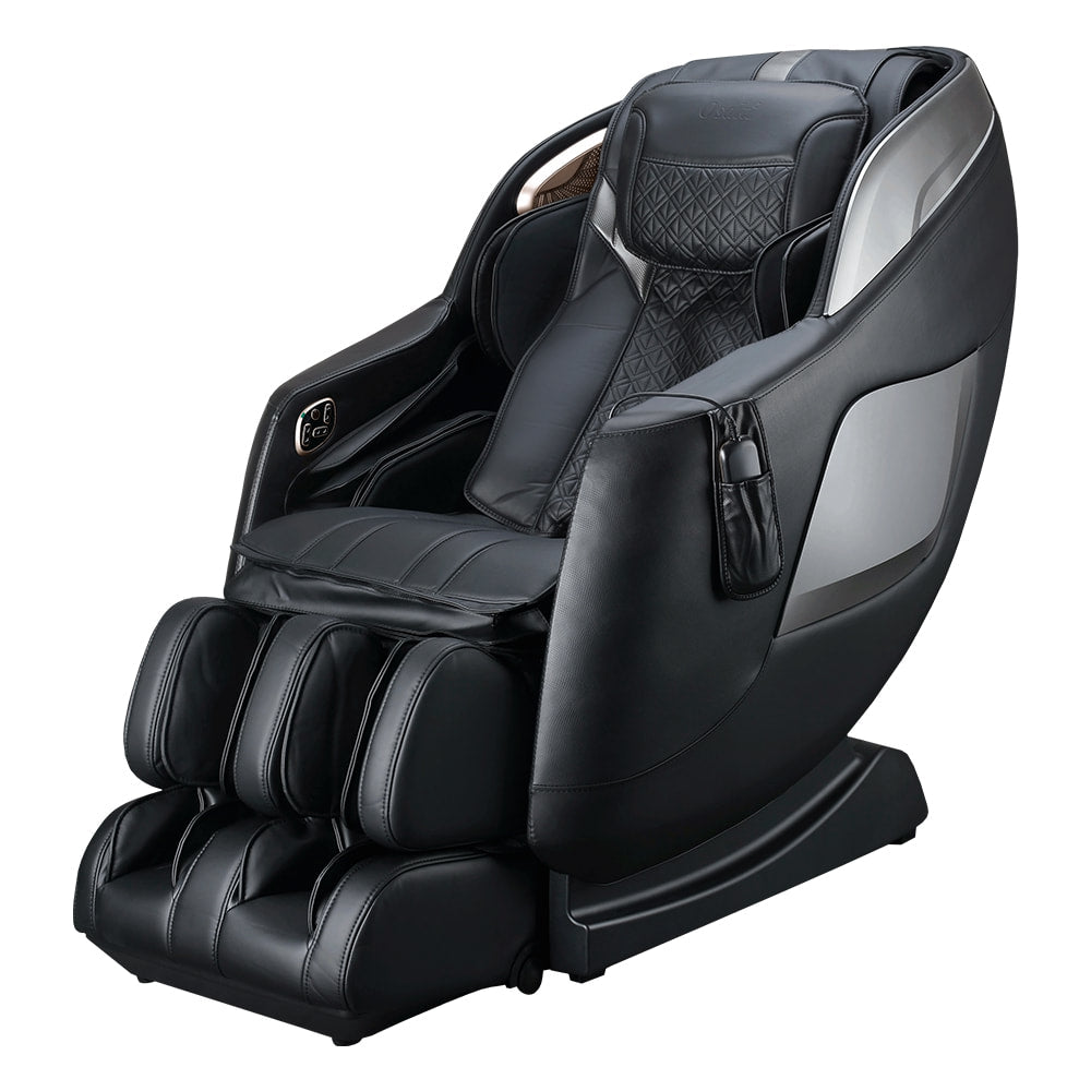 Osaki Pro 3D SIGMA Massage Chair in black/gray with padded seat, footrest, and control panel.