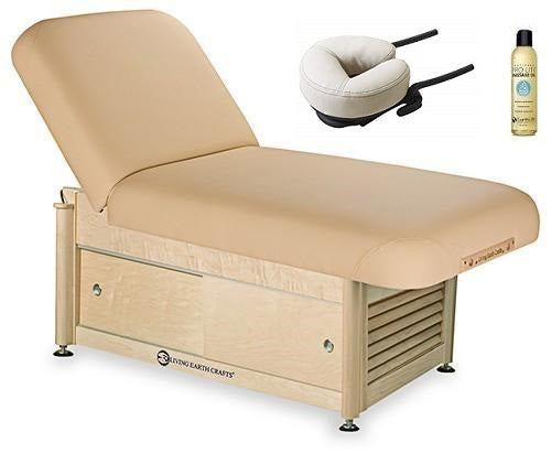 Living Earth Crafts SERENITY Facial Spa Treatment Cabinet Base w/PowerAssist Hydraulic Lift Table