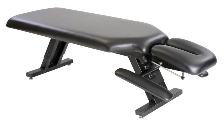 PHS Chiropractic ErgoBench - EB9000 Soft Foam, black, adjustable with seamless cushions.
