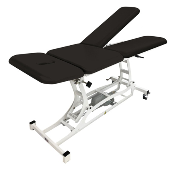PHS Medical Thera-P Electric Treatment Table with segmented cushions and sturdy metal frame.