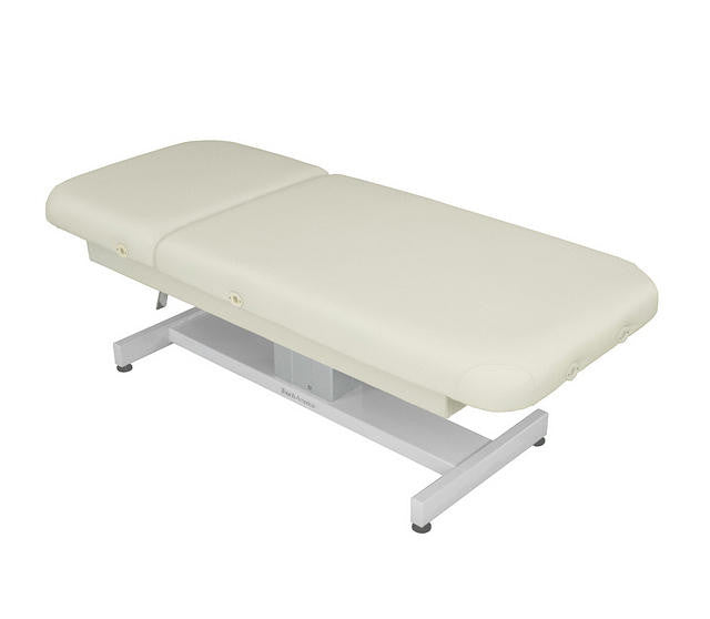 TouchAmerica VENETIAN FACE & BODY Treatment Table—beige, padded, adjustable, metal base.